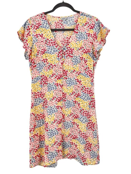 Rails Dresses & Skirts - RAILS Women's Helena Flower Meadow Short Sleeve Button Down Shirt Dress Medium